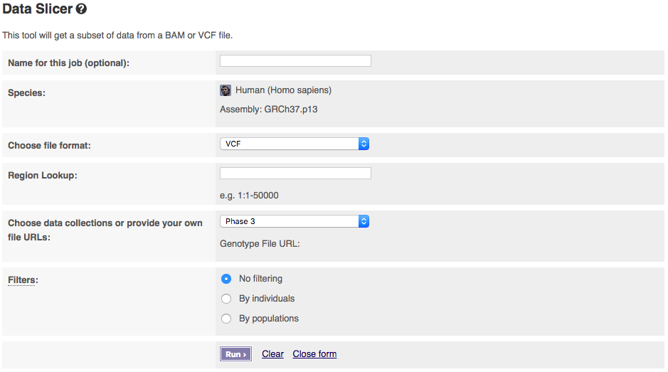 data slicer input data slicer input field